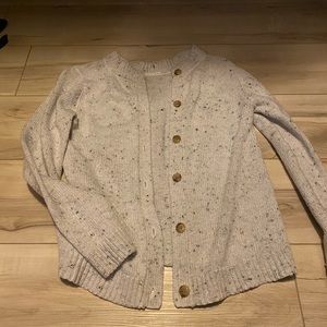 Cream button up sweater, size S